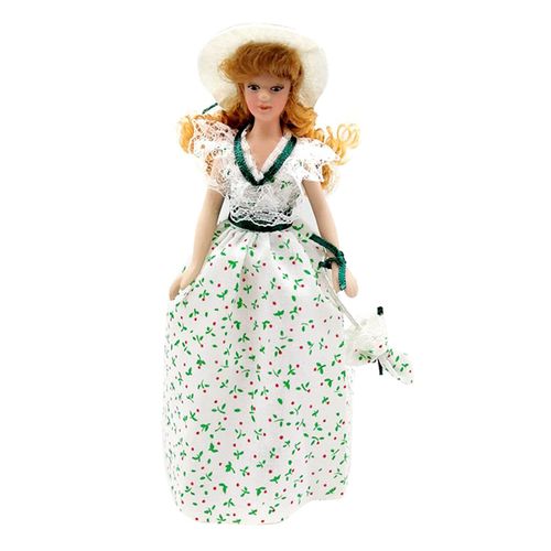 Robe Miniature Victorienne Pour Femme, Chapeau Pour Maison De Poupée, Accessoire De Magasin, Échelle 1:12, 15.5cm