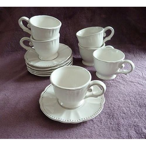 6 Tasses Et Soucoupes