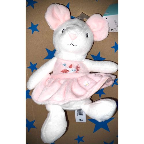 Doudou Souris Tex Baby Petit Modele Peluche Jouet Petite Fille Bebe