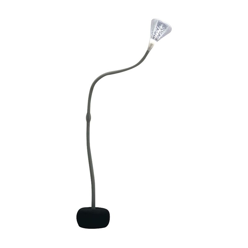 Artemide Lampadaire Pipe Led Floor (Corps Blanc Translucide, Base Noir - Polycarbonate, Acier, Silicone)