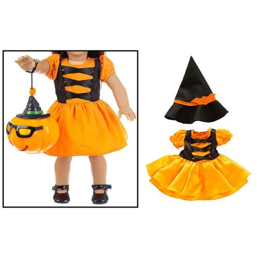 Costume D'Halloween Avec Chapeau De Magicien Ou Lanterne De Citrouille Pour Poupée Américaine De 18 Pouces, Jouets Pour Enfants