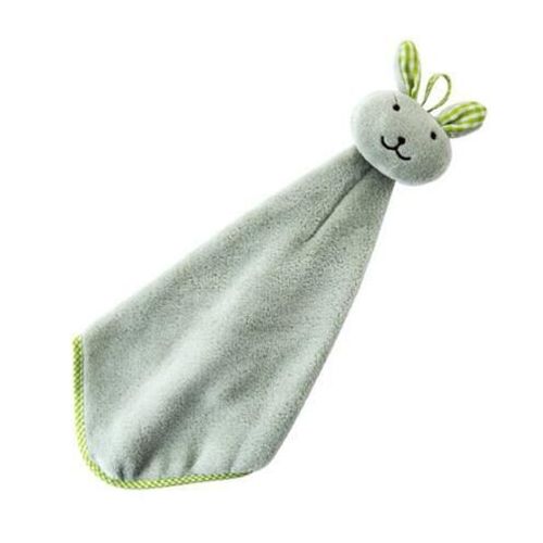 Serviette De Main En Molleton De Corail, Dessin Animé Mignon, Serviette Absorbante Pour La Cuisine, Chiffon De Nettoyage De Tête De Lapin Suspendu