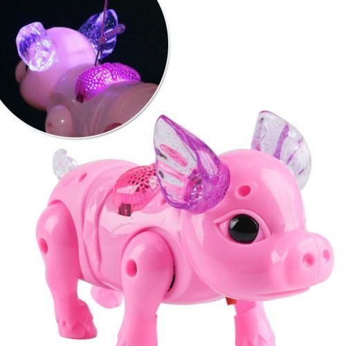 Ligne De Traction Électrique, Jouet Animal Cochon Avec Lumière + Musique + Marche Avec Corde De Traction, Jouets Pour Enfants