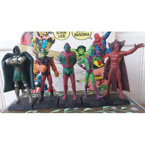 Figurines Eaglemoss Fatalis,Super Skrull, Kang,L'homme Impossible,Méphisto, Marvel Plomb Sans Boîte Ni Fascicule