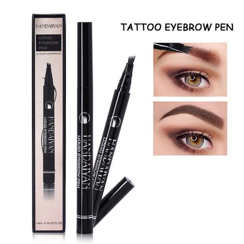 Crayon À Sourcils Étanche À Quatre Griffes, Maquillage Liquide, Quatre Couleurs, Marron, Noir, Gris, Brosse, Cosmétiques 