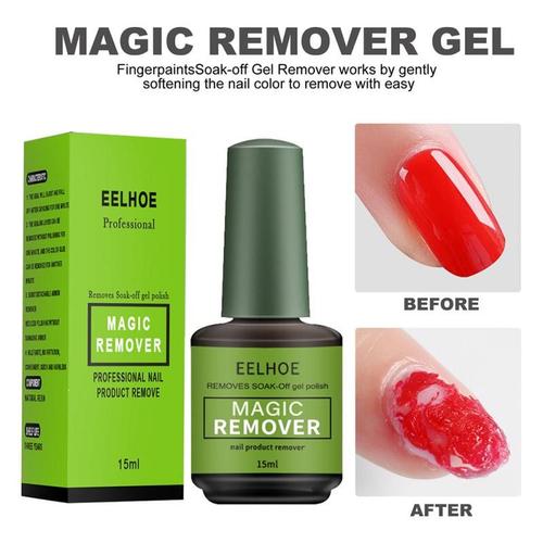 Dissolvant De Vernis À Ongles En Gel, Dissolvant De Colle À Tremper De 15ml, Nettoyant Magique De Serviette, Vernis À Ongles, Gel De Manucure Rapide, Dissolvant Semi Permanent 