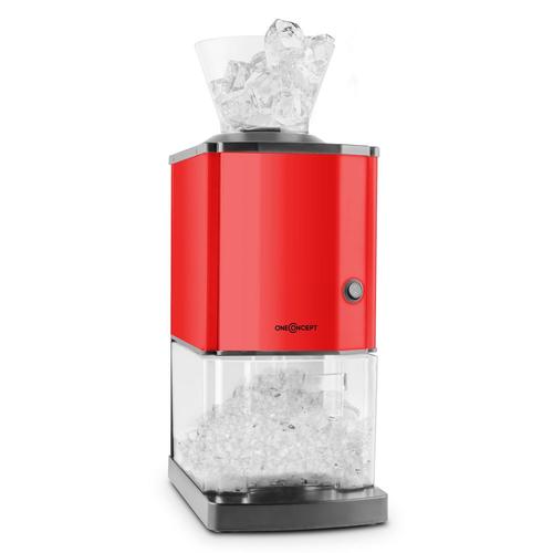 OneConcept Icebreaker Broyeur à glace 15 kg/h capacité 3,5l acier - rouge