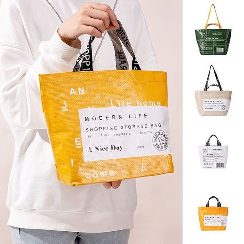 Grand sac de Shopping Portable, Nylon Durable, étanche, réutilisable, sac à main décontracté, pratique, pliable, 1 pièce