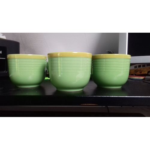 Ensemble De 3 Tasses À Chocolat Vintage Verte