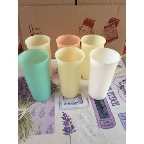 Lot De 6 Verres Tupperware 30 Cl Vintage