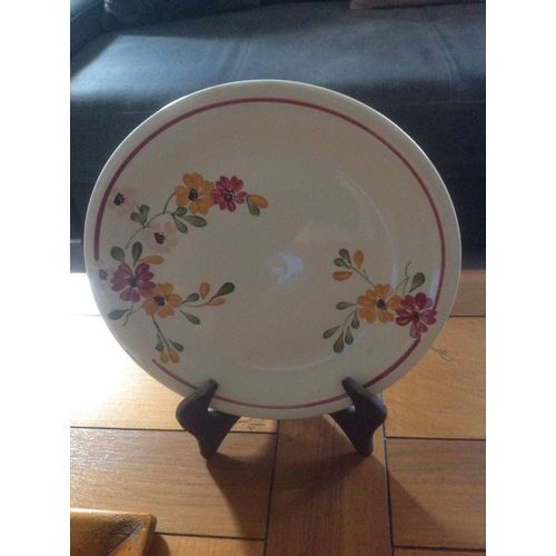 22 Assiettes Plates Sarreguemine