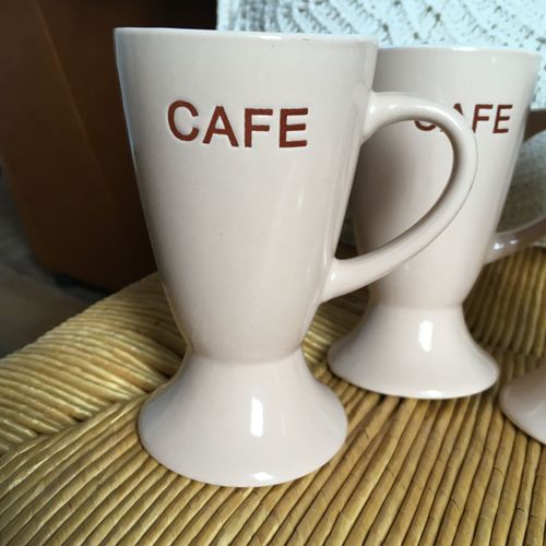 Lot De 4 Chopes "Cafe"