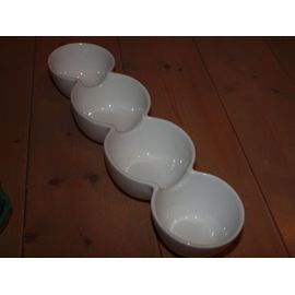 Plat Apéritif 4 Coupelles Blanc