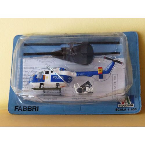 Hélicoptère Bleu Policia Police Espagnle 1/100 Italieri-Italeri