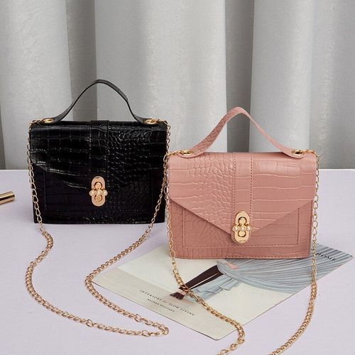 Sac à main imitation perle, sacoche à épaule motif Crocodile, sac à main, sac à aisselles, fourre tout Durable, chaîne en PU, petits sacs carrés