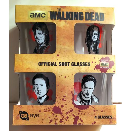 Lot De 4 Verres À Shot Walking Dead : Daryl-Michonne-Glenn-Rick
