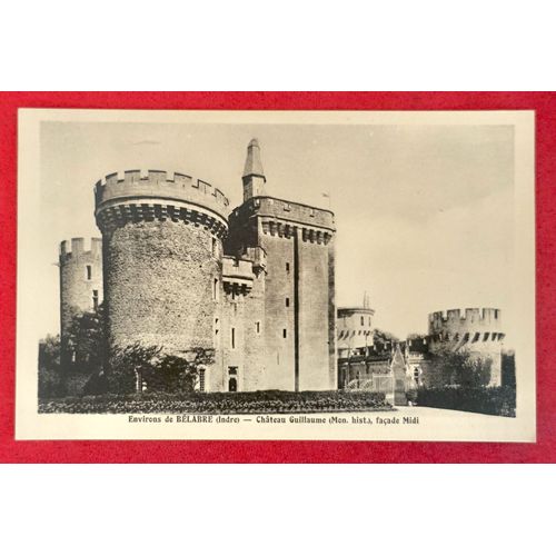 Carte Postale Ancienne Cpa Environs De Belabre Indre. Chateau Guillaume Façade Midi. Paysage Autour Du Camp De Chasseneuil. 1941.