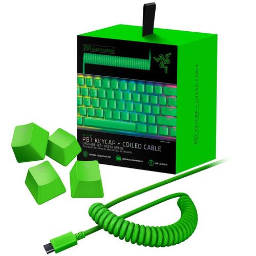 Razer Pbt Keycap + Coiled Cable Upgrade Set, Us/uk - Grün
