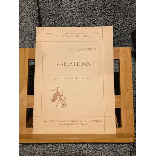 Lucien Robert Variations Pour Saxophone Alto Et Piano Partition Éd. Billaudot
