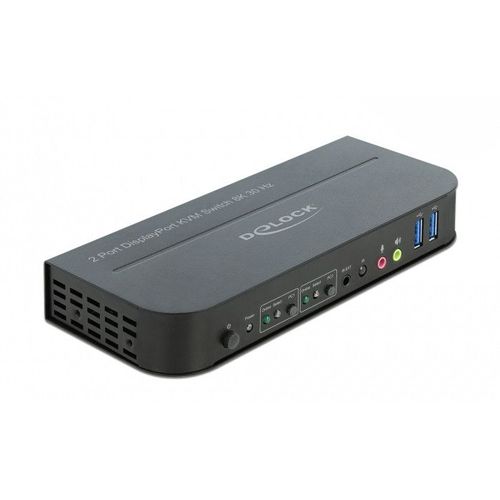 Delock Compatible Displayport 1.4 Kvm Switch 8k 30 Hz With Usb 3.0 An