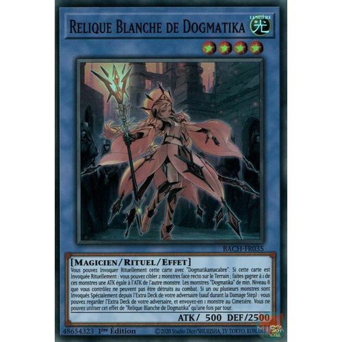 Yu Gi Oh Bach Fr035 Relique Blanche De Dogmatika Super Rare