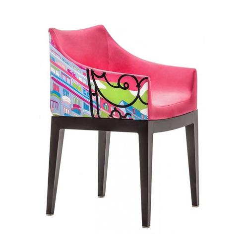 Kartell Fauteuil Madame World Of Emilio Pucci Edition (Paris - Policarbonato Nero E 100% Raso Di Cotone)