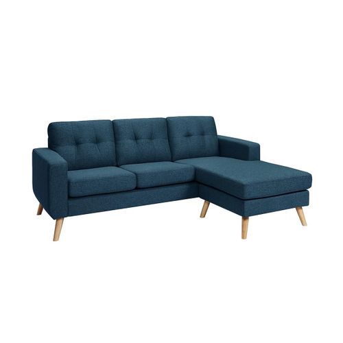 Canapé D'angle Réversible En Tissu Bartolome - Bleu Foncé