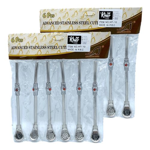 Lot 2x Bombilla (Paille À Mat?) Premium
