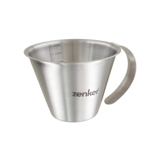 Zenker 44991 Verre Doseur Gradu? 250 Ml, Verre Gradu? Pour Liquides, Verre Mesureur, Acier Inoxydable, Argent, 12,5 X 10 X 7 Cm