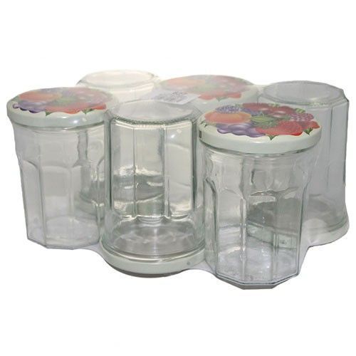 Pack 6 Confituriers Avec Couvercle - 385 Ml