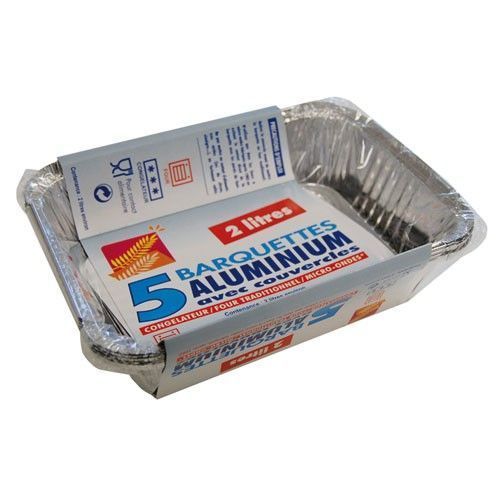 Barquette En Aluminium Avec Couvercle X5 - 2 L