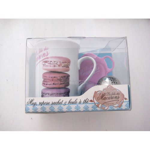 Coffret À Thé - Mug - Repose Sachet - Boule À Thé - La Folie Des Macarons