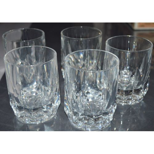 Lot 5 Verres À Eau Ou Whisky Fond Épais