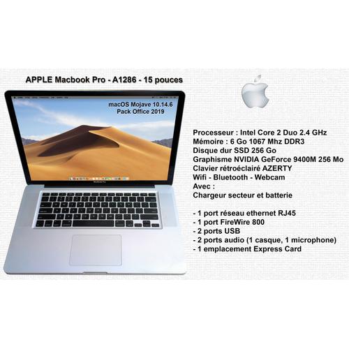 Apple MacBook Pro A1278 Core i5 (2012) 2.5GHZ - Memoire 4GB DDR3