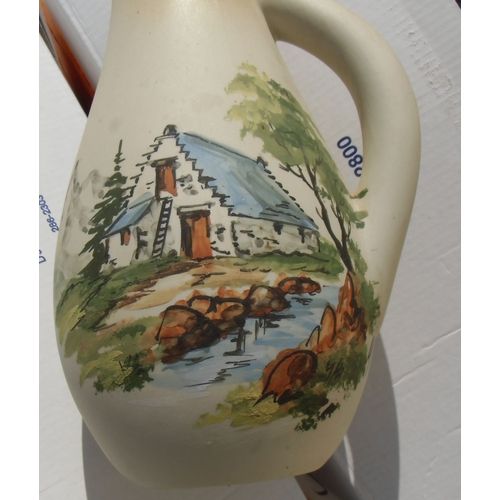 Carafon -Carafe-Cruche   Avec Chaumière Bretonne