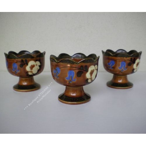 3 Coupes Anciennes Schramberg Smf (Schramberg Majolika Fabrik) - Décor Triberg - Vintage