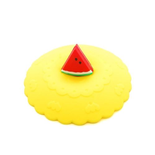 Couvercle De Tasse Thé Café En Silicone Fruits Jaune