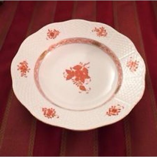 Porcelaine De Hongrie Hérend Numérotée Bouquet Chinois Rouille