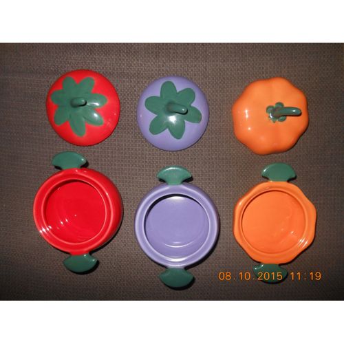 Lot De 3 Ramequins Avec Couvercles