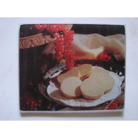 Dessous De Plat En Verre Décor Assiette De Foie Gras Et Grosseille,