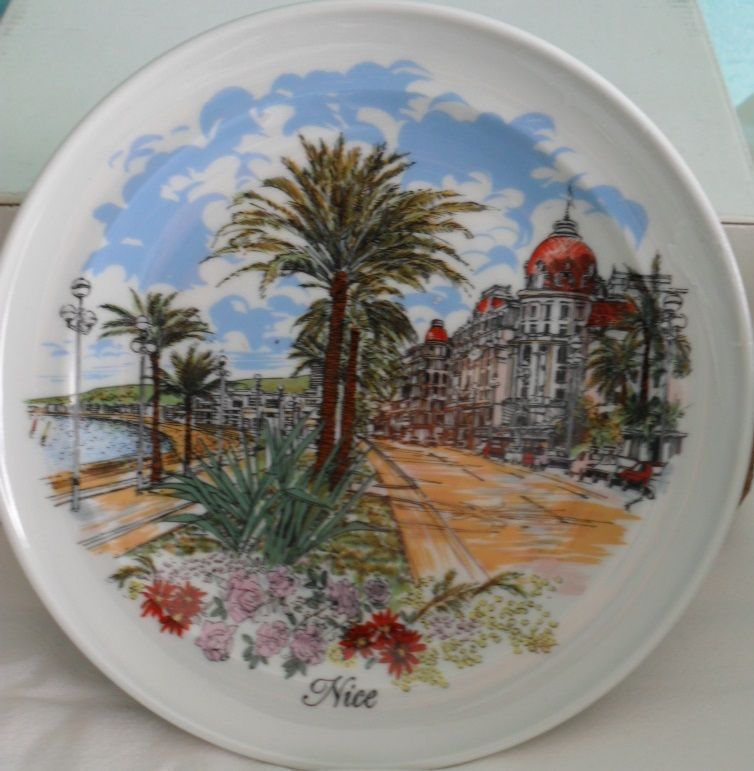 Assiettes Monaco Décor De Nice Porcelaine France A3