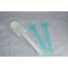 Lot  D 'un Couvert De Service Allegra Blanc + 1 Couvert  Salade Vert