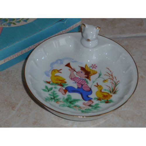 Assiette Chauffante En Porcelaine Thème Petit Garçon
