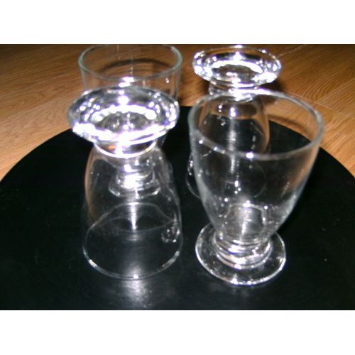4 Coupes À Fruits/ Glace - Verre Incolore - Sur Pied