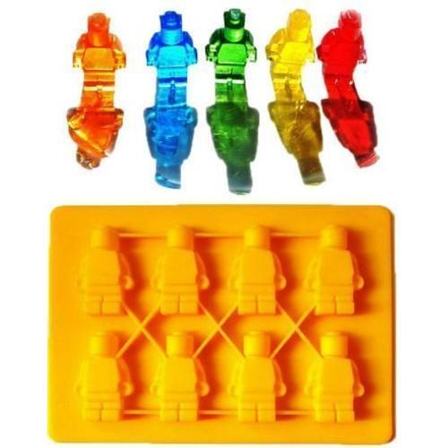 Moule En Forme Personnage De Lego Pour Chocolat Pâtisserie Gâteaux Bonbons Ou Glaçon. Bac De 8 Emplacement. Coloris Variés