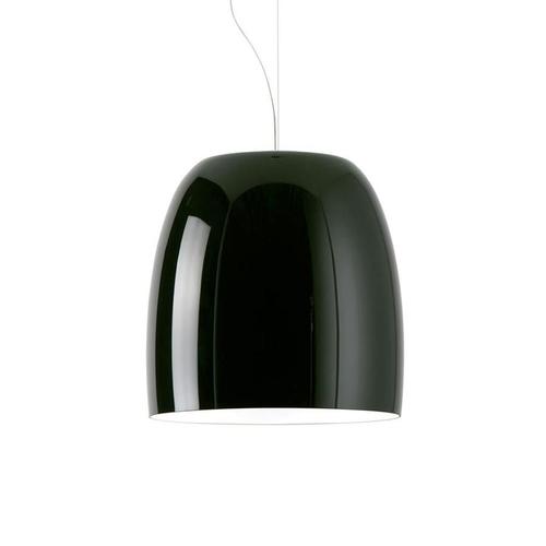 Prandina Lampe À Suspension Notte Led S5 (Noir Brillant, Intérieur Blanc - Verre Souflé)