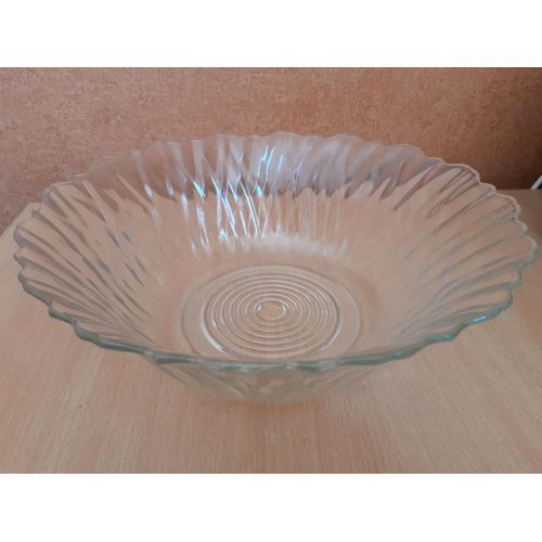 Saladier Évasé À Motifs En Verre À Bordure Dentelée