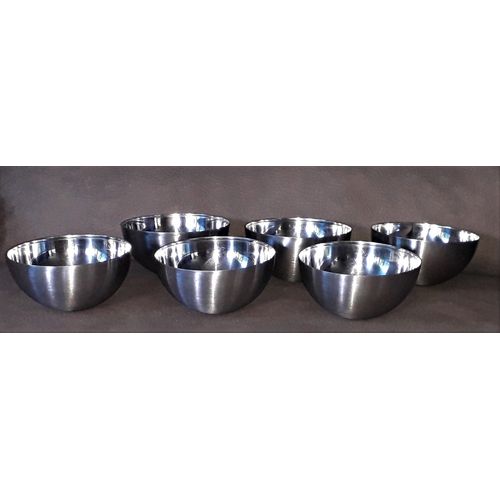 Lot De 6 Bols En Inox Ø12cm Pour Apéritif, Glace, Entrée...