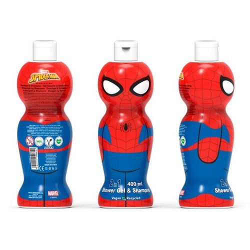 Air Val - 2 En 1 Gel Douche & Shampooing Spiderman (Marvel) - 400 Ml 