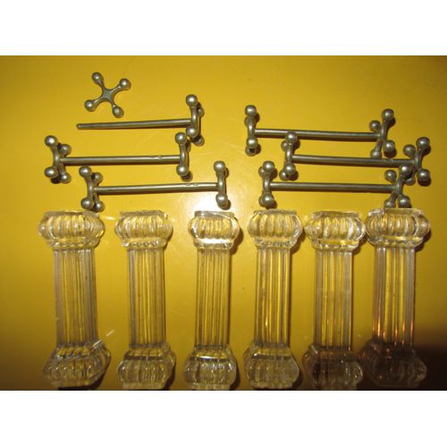 Repose Couverts Art Déco, Art Nouveau Longchamp Verre Et Argent